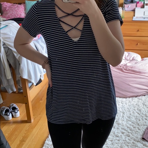 Blue and white stripes shirt - Picture 1 of 3